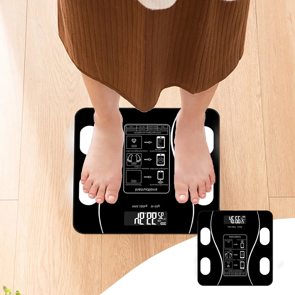 高品质钢制家用体重秤，便于收纳